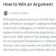 How to Win an Argument